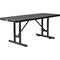 Global Industrial 6' Rectangular Expanded Metal Outdoor Table, Black 277560BK - alternate 1